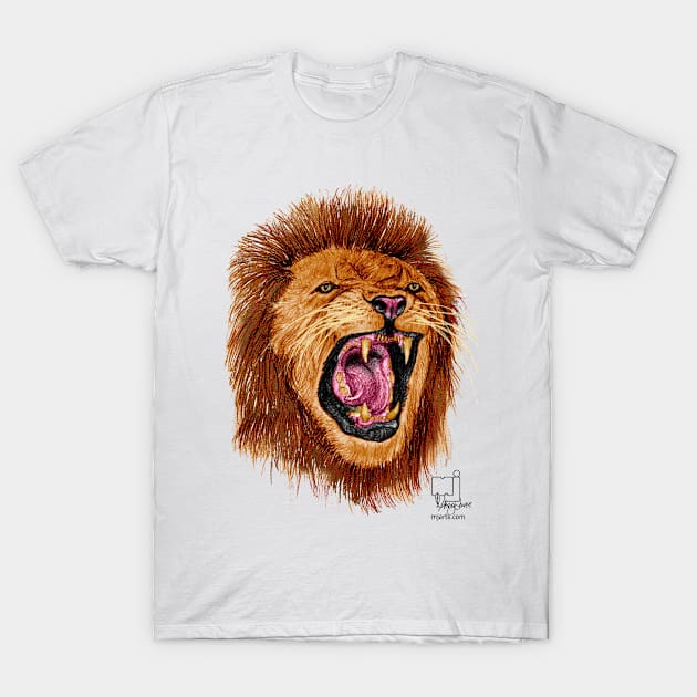 lion 3 head T-Shirt by mjartscom